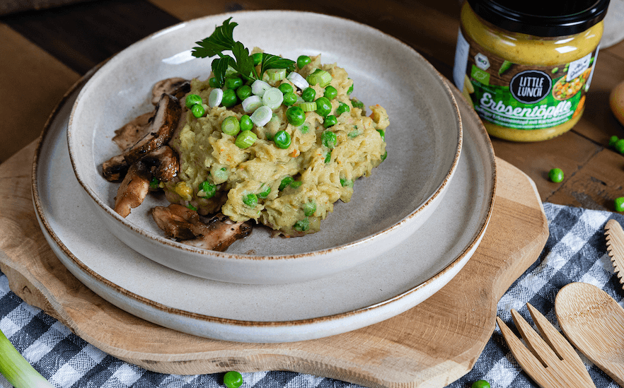 Hüttenrezept: Erbsen-Kartoffelpüree Hu ttenrezept Erbsen Kartoffelpu ree